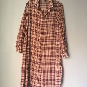 Forever21 transparent button up dress